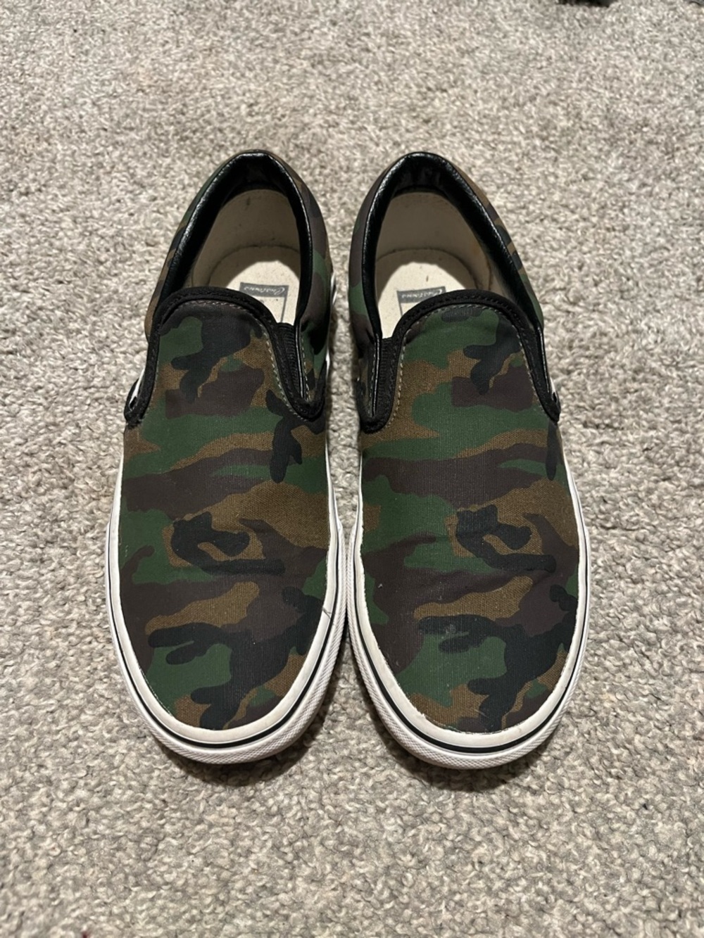 Vans Custom Camo Slip-On Canvas Sneakers